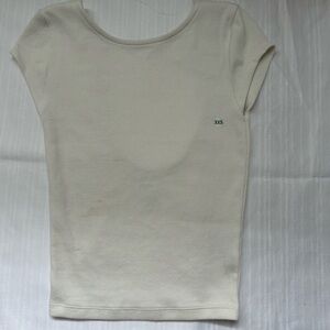 white AE scoop back top